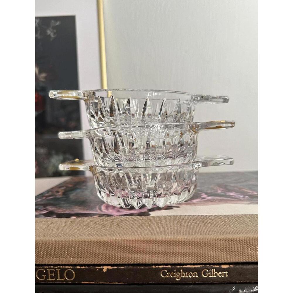 Set of Three Beyer Bleikristall 24 Lead Crystal Small Bowls Multipurpose Use
